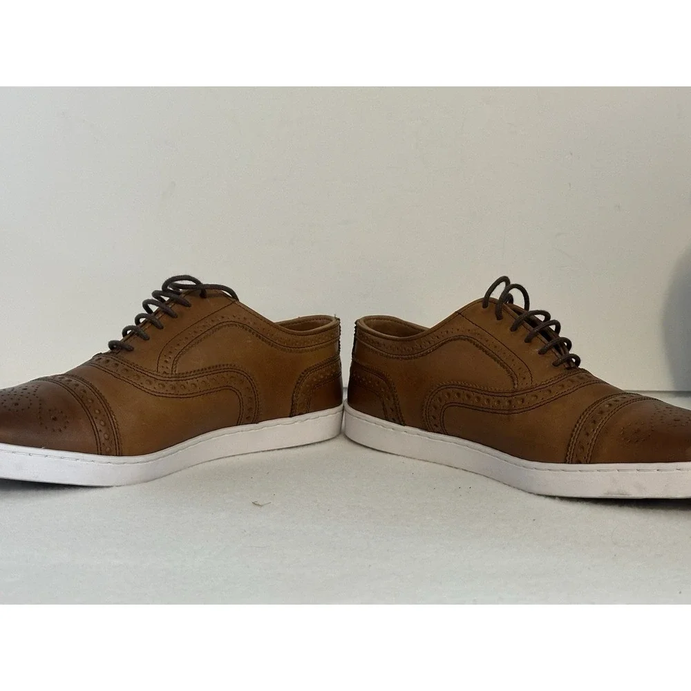 Allen Edmonds Strand Oxford Dress Sneaker Men's Walnut Brown Calf Leather 7.5 D